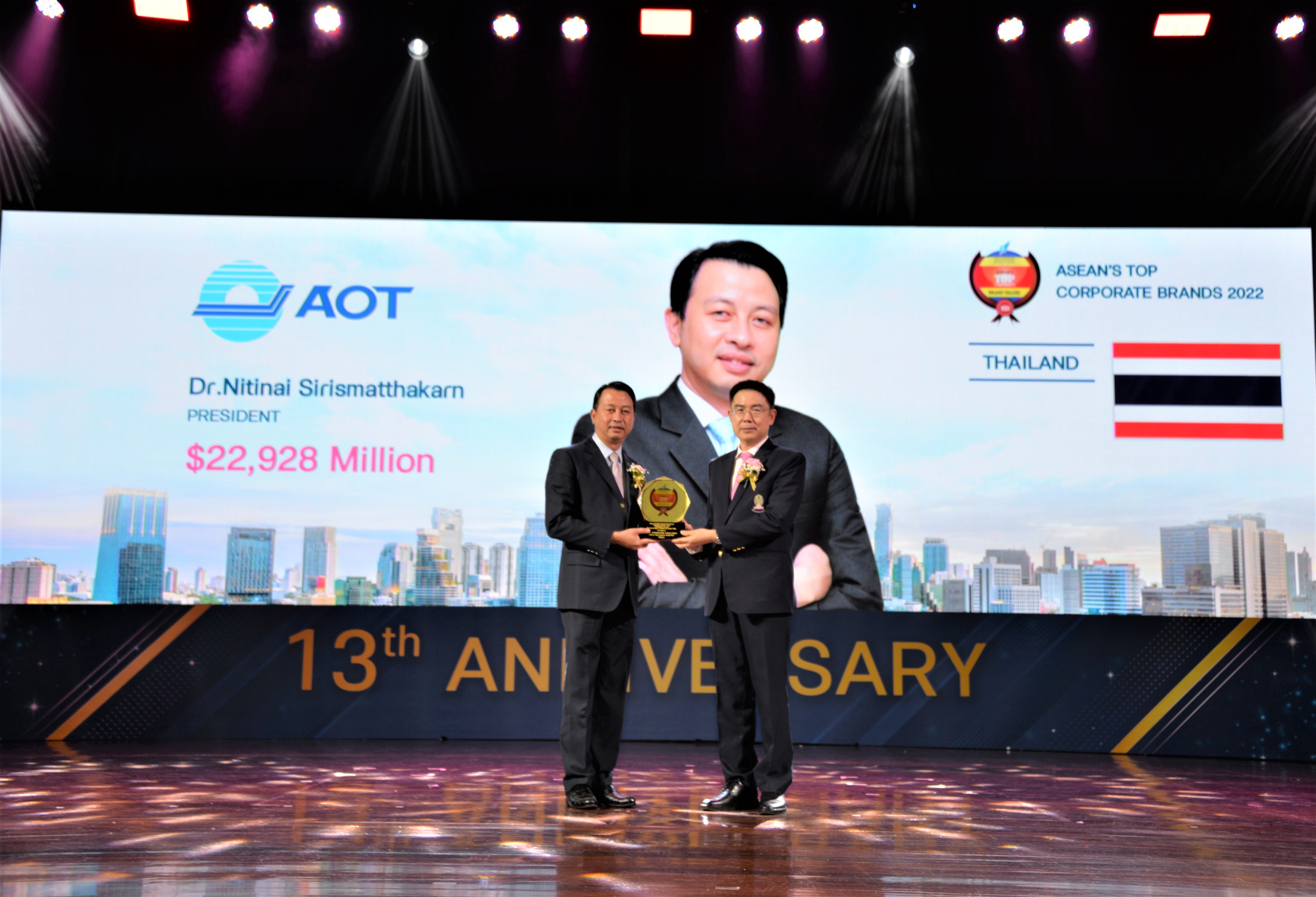 ทอท. รับมอบโล่รางวัลเกียรติยศ ASEAN’s Top Corporate Brand 2022