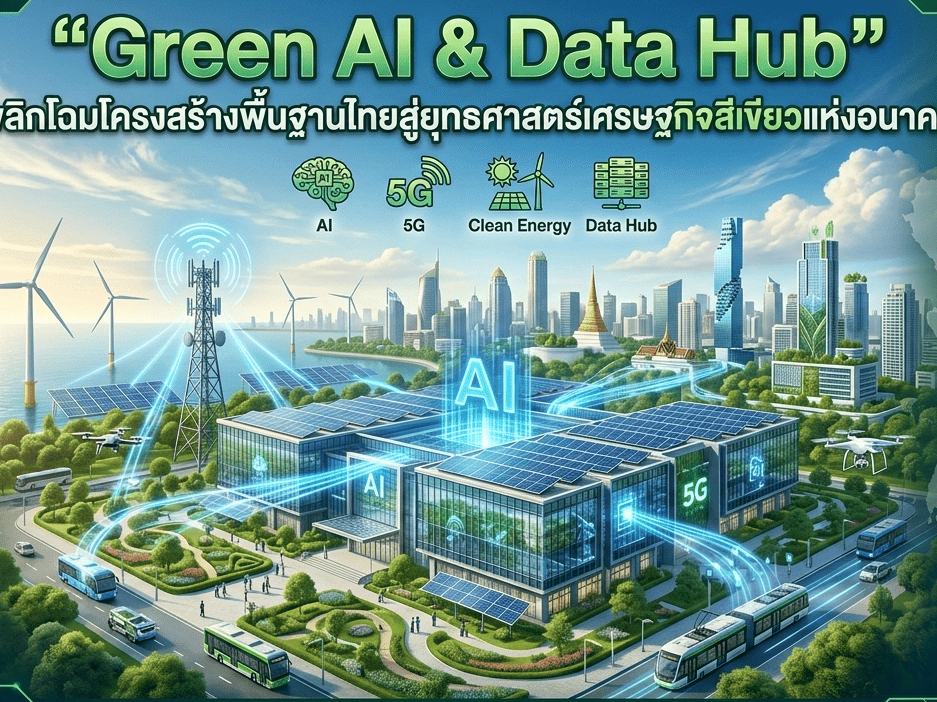 Green AI & Data Hub: พลิกโฉมโครงสร้างพื้นฐานไทยสู่ยุทธศาสตร์เศรษฐกิจสีเขียวแห่งอนาคต