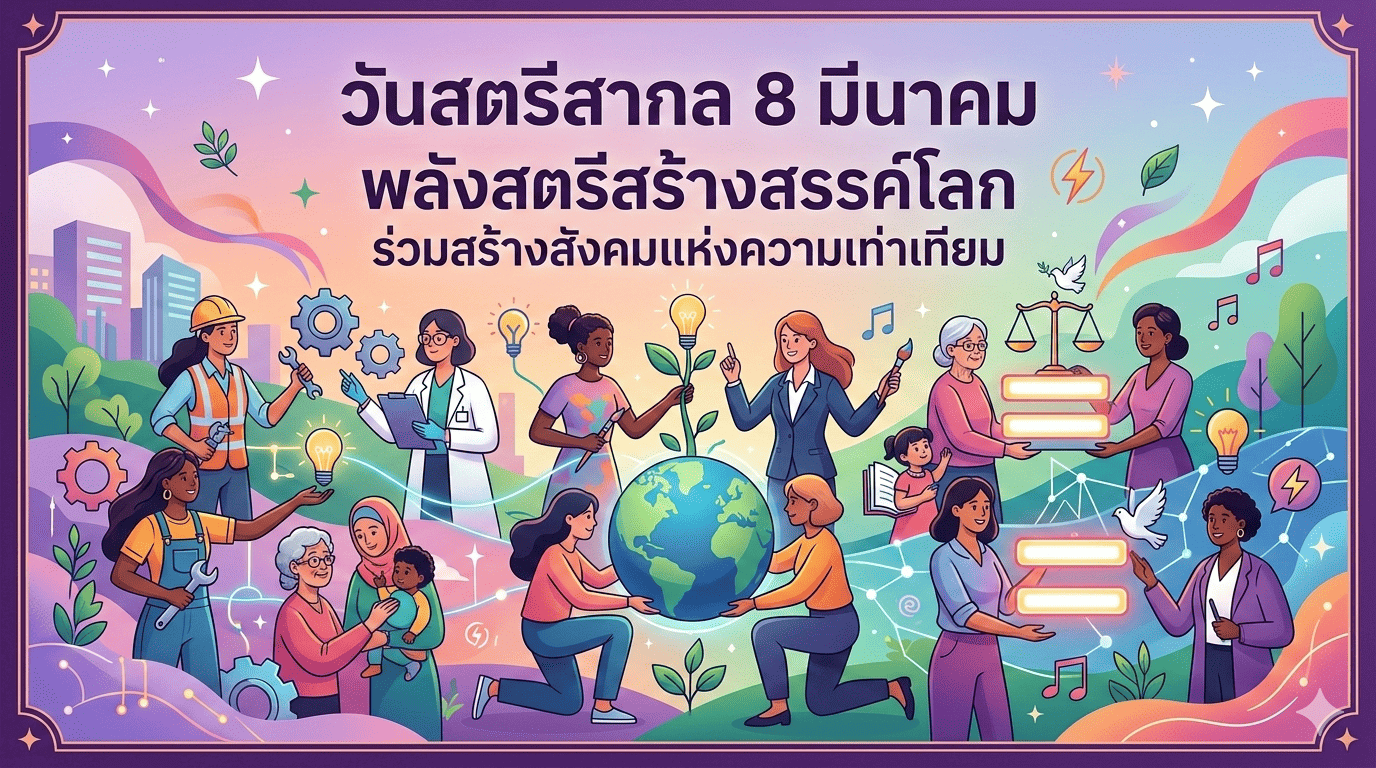 วันสตรีสากล 8 มีนาคม พลังสตรีสร้างสรรค์โลก ร่วมสร้างสังคมแห่งความเท่าเทียม