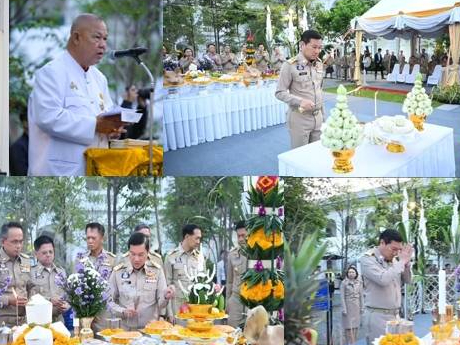 ปลัดมหาดไทย ถือฤกษ์มงคล นำคณะผู้บริหารและข้าราชการประกอบพิธีบวงสรวงอัญเชิญ &ldquo;พระพุทธมหานวนาคปฏิมากร&rdquo; ประดิษฐาน ณ หอพระนาคปรก สวนสิรินธราภิรมย์ ศาลาว่าการกระทรวงมหาดไทย เพื่อความเป็นสิริมงคลและเสริมสร้างขวัญกำลังใจในการทำหน้าที่บำบัดทุกข์ บำรุงสุข ประชาชน