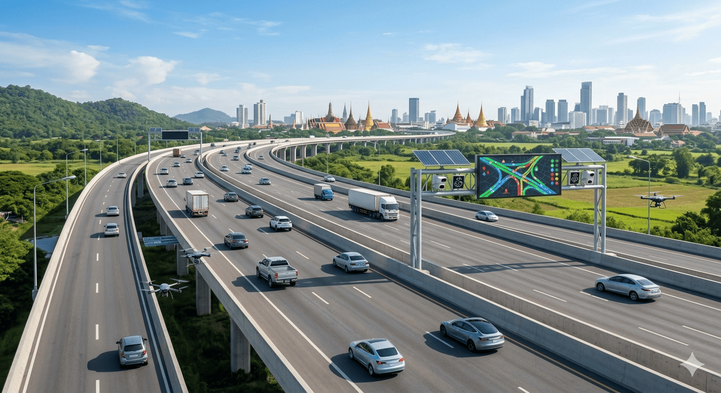 สาดน้ำไม่สะดุด เมื่อ AI และมอเตอร์เวย์สายใหม่ (M6/M81) รับมือคลื่นมหาชนสงกรานต์ 2026