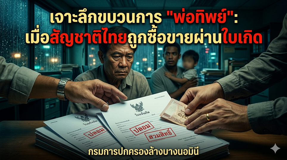 เจาะลึกขบวนการ "พ่อทิพย์": เมื่อสัญชาติไทยถูกซื้อขายผ่านใบเกิด