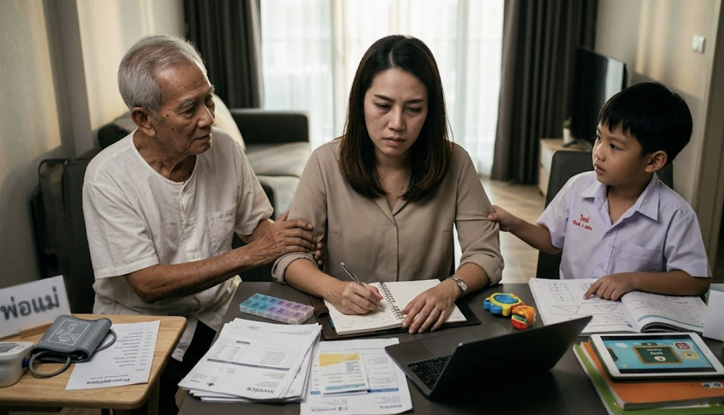Sandwich Generation  คนวัยทำงานที่อยู่กลางแรงกดดัน