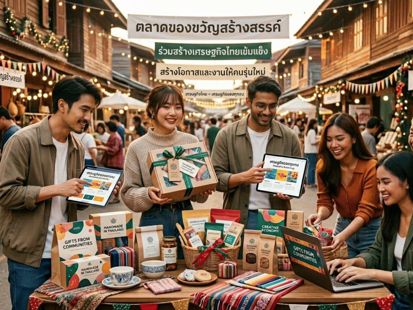 ของขวัญจากชุมชน สานพลังสร้างสรรค์ ขับเคลื่อน &lsquo;เศรษฐกิจของทุกคน&rsquo; ส่งท้ายปี
