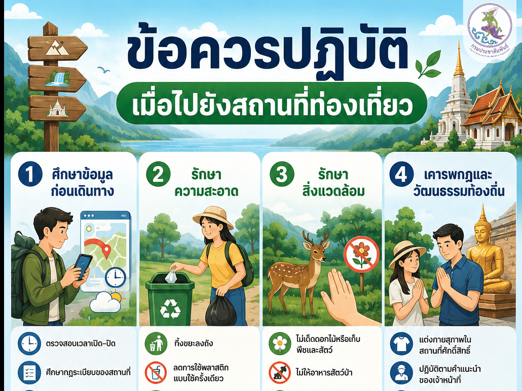 ข้อควรปฏิบัติเมื่อไปยังสถานที่ท่องเที่ยว