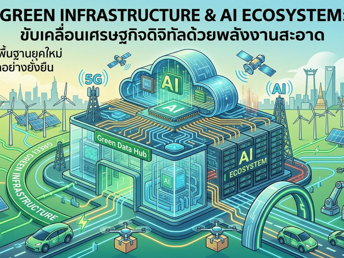 Green Infrastructure & AI Ecosystem: ขับเคลื่อนเศรษฐกิจดิจิทัลด้วยพลังงานสะอาด
