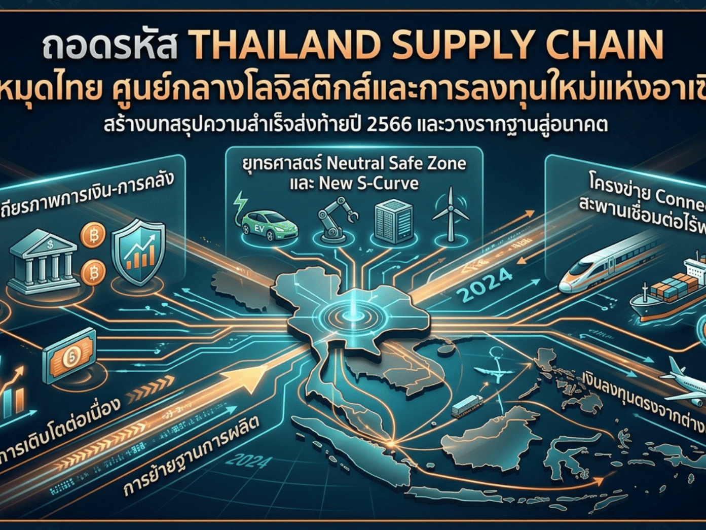ถอดรหัส Thailand Supply Chain: ปักหมุดไทย ศูนย์กลางโลจิสติกส์และการลงทุนใหม่แห่งอาเซียน