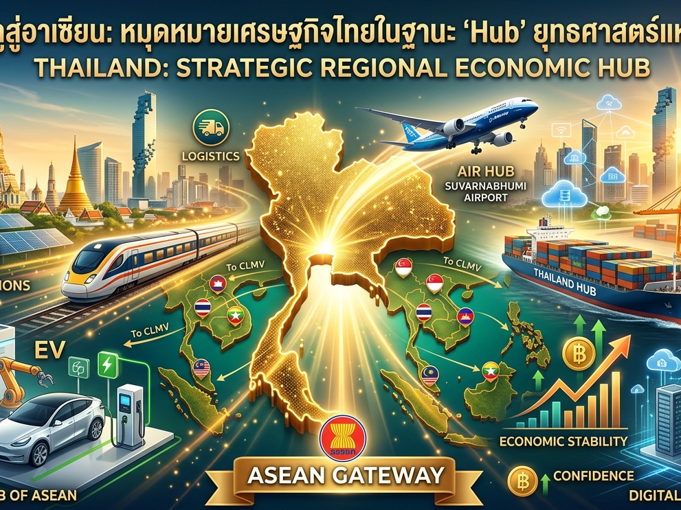 เปิดประตูสู่อาเซียน: หมุดหมายเศรษฐกิจไทยในฐานะ "Hub" ยุทธศาสตร์แห่งภูมิภาค