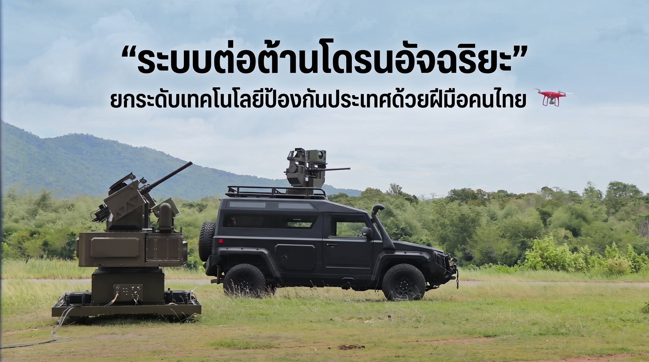 "ระบบต่อต้านโดรนอัจฉริยะ" ยกระดับเทคโนโลยีป้องกันประเทศด้วยฝีมือคนไทย