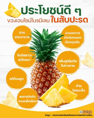 ประโยชน์ดี ๆ ของเอนไซม์โบรมีเลนในสับปะรด
