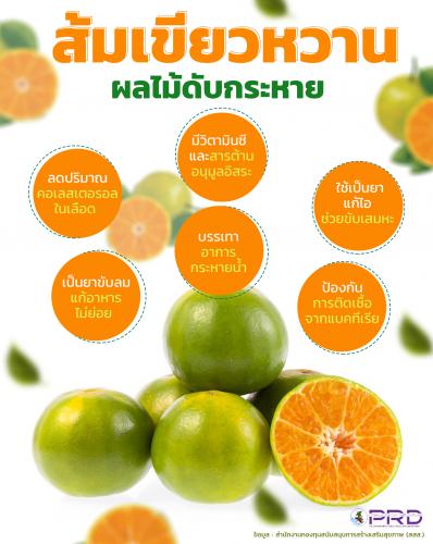 ส้มเขียวหวาน ผลไม้ดับกระหาย