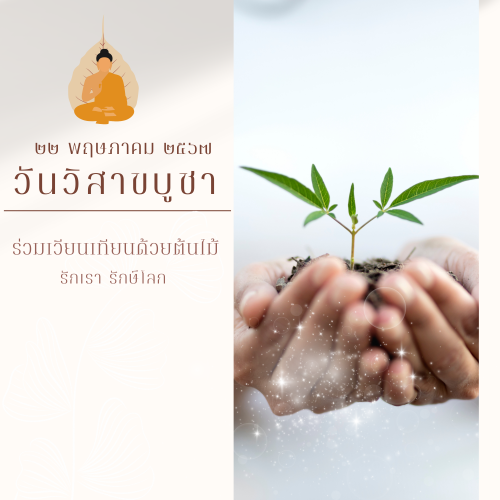 ร่วมเวียนเทียนด้วยต้นไม้ในวันวิสาขบูชา 2567