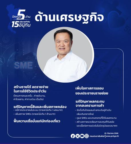 5 ด้าน 15 นโยบายสำคัญ 